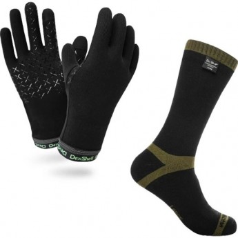 Комплект DEXSHELL носки Trekking Green DS636 + перчатки Drylite DG9946BLK Комплект DEXSHELL носки Trekking Green DS636 + перчатки Drylite DG9946BLK